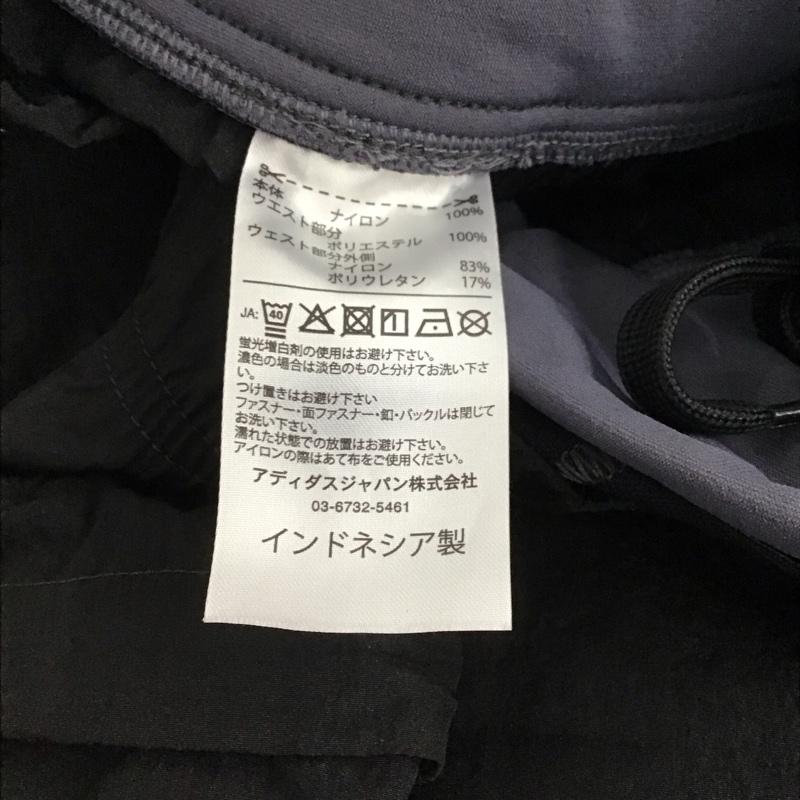 アディダス adidas パンツ ワークパンツ、ペインターパンツ ナイロンパンツ ワイドパンツ スポーツウェア L ロゴ、文字 黒 / ブラック / black メンズ USED 古着 中古 10159115