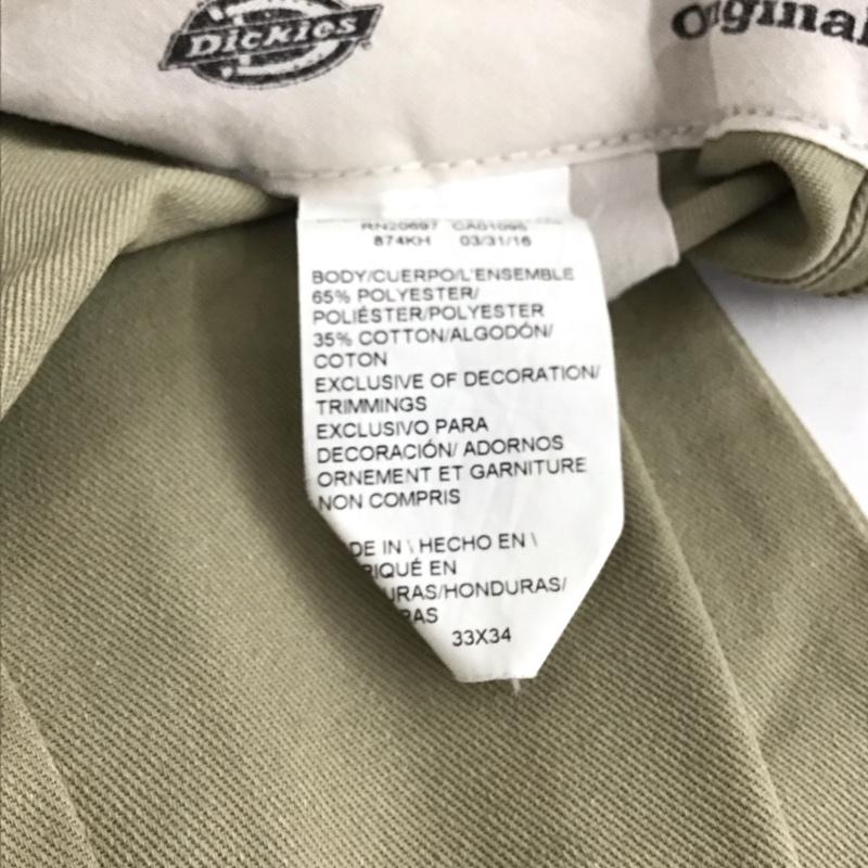 ディッキーズ Dickies パンツ ワークパンツ、ペインターパンツ ワークパンツ ワイドパンツ カジュアルパンツ 33インチ 無地 ベージュ / ベージュ / beige メンズ USED 古着 中古 10159118