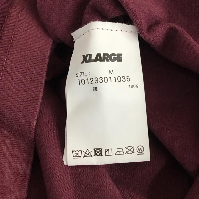 エクストララージ XLARGE カットソー 長袖 長袖カットソー 刺繍カットソー クルーネック M ロゴ、文字 えんじ / ワインレッド / dark red メンズ USED 古着 中古 10159238