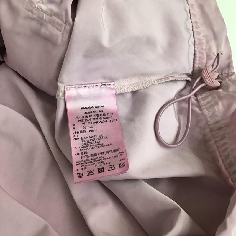 アディダス adidas ジャケット、上着 ジャンパー、ブルゾン XS ロゴ、文字 桃 / ピンク / pink レディース USED 古着 中古 10159265