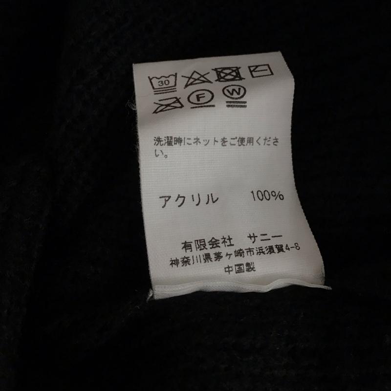 タウンクラフト TOWNCRAFT カーディガン 長袖 長袖ジップアップニット カーディガン L 無地 黒 / ブラック / black メンズ USED 古着 中古 10159319
