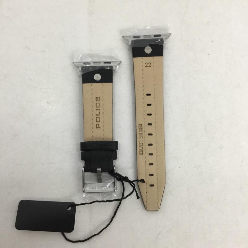 ポリス POLICE ファッション小物 ファッション小物 OUL0000102 Apple Watch用 交換用バンド 42mm 44mm 45mm レザー ワンポイント 黒 / ブラック / black メンズ USED 古着 中古 10159332