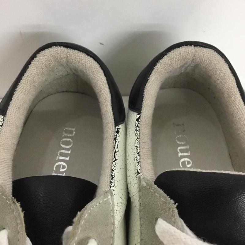ヌエール nouer スニーカー スニーカー ローカット 37 無地 白 / ホワイト / white X 黒 / ブラック / black レディース USED 古着 中古 10159373