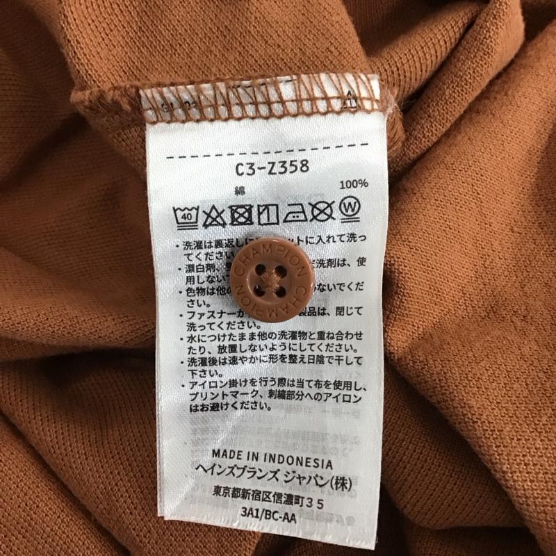 チャンピオン Champion ポロシャツ 半袖 ポロシャツ 半袖カットソー XL ロゴ、文字 茶 / ブラウン / brown メンズ USED 古着 中古 10159424