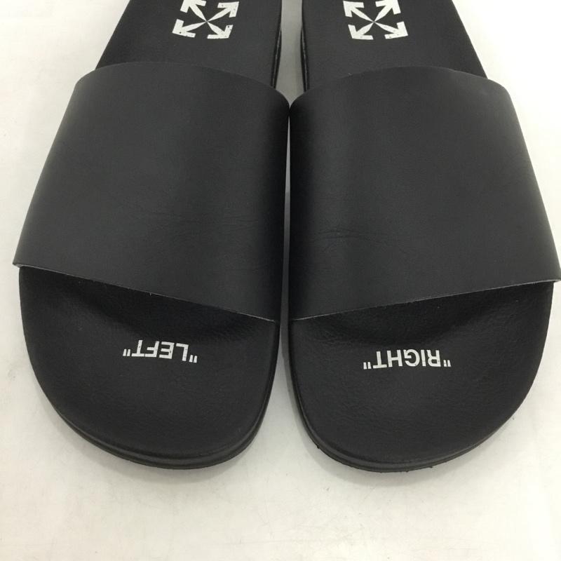 オフホワイト Off-White サンダル サンダル スライドサンダル シャワーサンダル 44 ロゴ、文字 黒 / ブラック / black メンズ USED 古着 中古 10159434