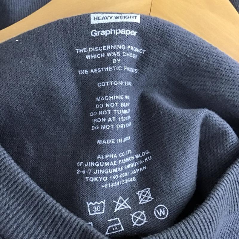 グラフペーパー Graphpaper Tシャツ 半袖 半袖カットソー 無地Tシャツ クルーネックカットソー 1 無地 ダークグレー / ダークグレー / メンズ USED 古着 中古 10159440