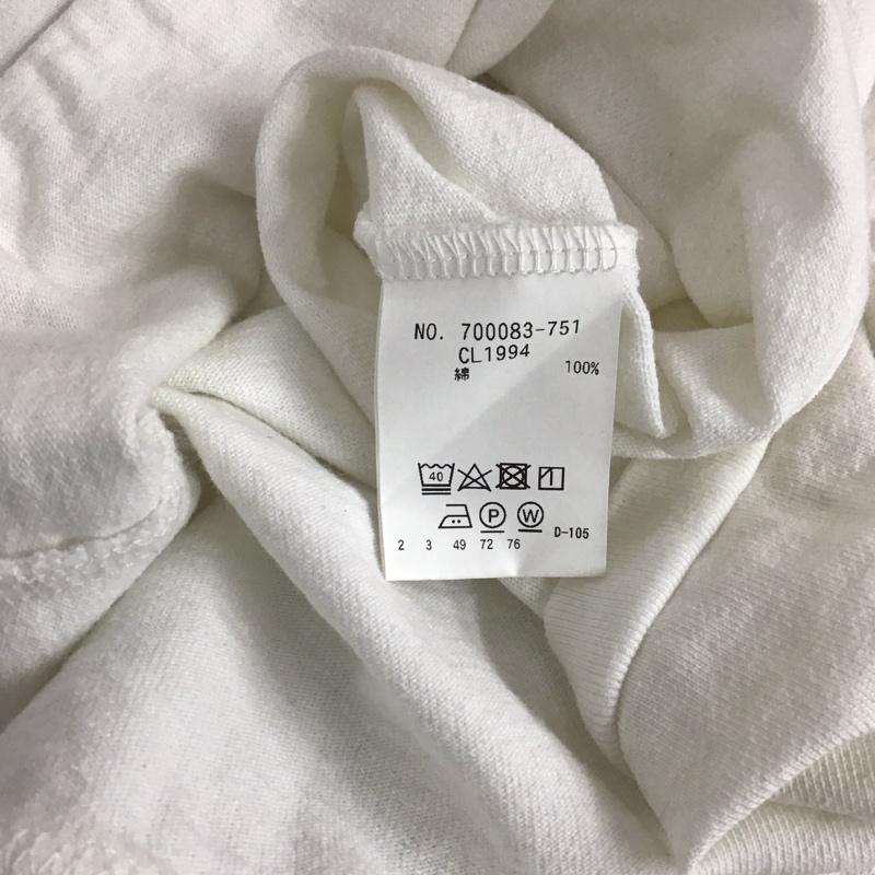 ハリウッドランチマーケット H.R MARKET カットソー 長袖 長袖カットソー 刺繍カットソー クルーネック 2 ロゴ、文字 白 / ホワイト / white メンズ USED 古着 中古 10159475