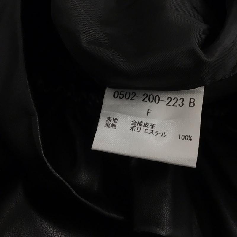 ダブル スタンダード クロージング DOUBLE STANDARD CLOTHING スカート ロングスカート 0502-200-223 フェイクレザーギャザースカート FREE 無地 黒 / ブラック / black レディース USED 古着 中古 10159501