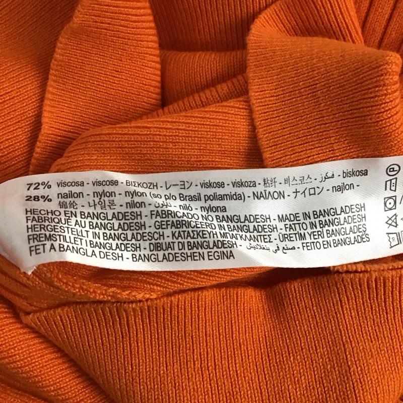 ザラ ZARA ニット、セーター 長袖 3471 100 615 リブ タートルネック L 無地 橙 / オレンジ / orange レディース USED 古着 中古 10159548