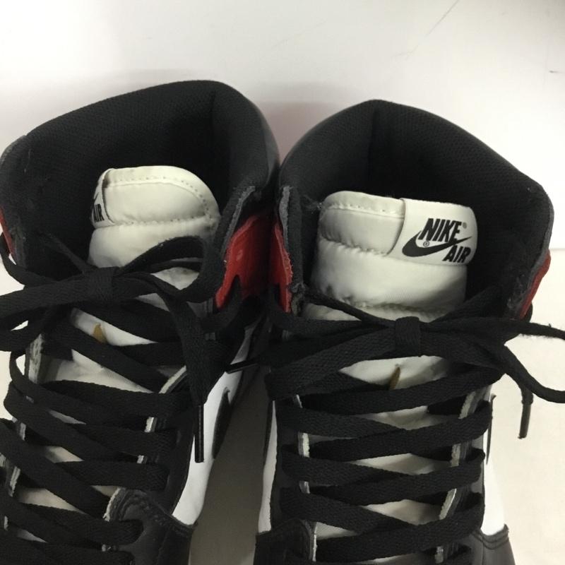 ナイキ NIKE スニーカー スニーカー 555088-125 AIR JORDAN 1 RETRO HIGH OG 28cm 28.0cm ロゴ、文字 黒 / ブラック / black X 白 / ホワイト / white X 赤 / レッド / red メンズ USED 古着 中古 10159561