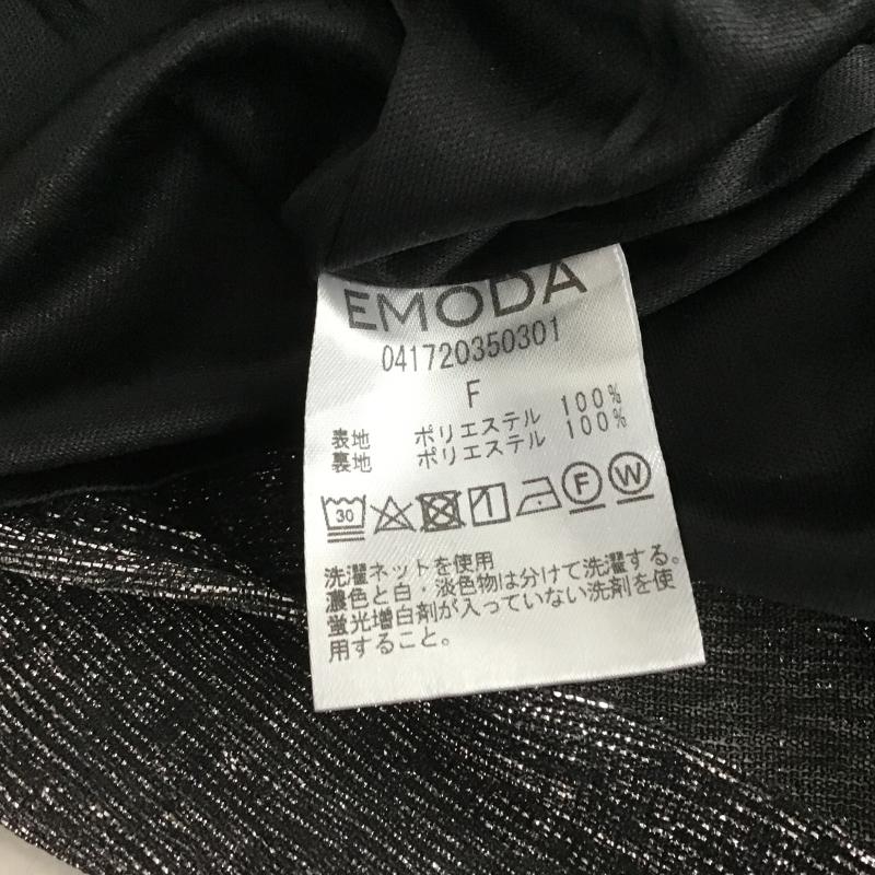 エモダ EMODA ワンピース ひざ丈スカート FREE 無地 黒 / ブラック / black レディース USED 古着 中古 10159710