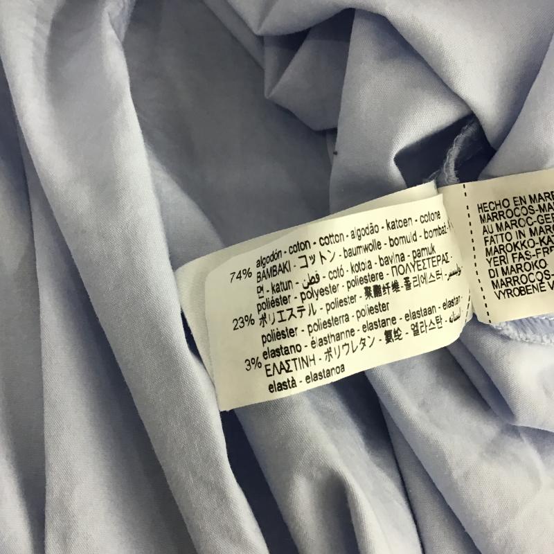 ザラ ZARA シャツ、ブラウス 七分袖 L 無地 水色 / ライトブルー / レディース USED 古着 中古 10159818