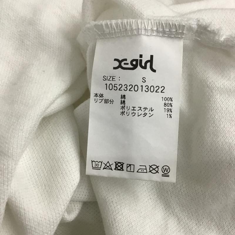 エックスガール X-girl ポロシャツ 半袖 半袖ポロシャツ カラーシャツ 半袖カットソー S ロゴ、文字 白 / ホワイト / white レディース USED 古着 中古 10160009