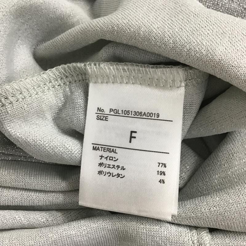 チャオパニック CIAOPANIC Tシャツ 半袖 半袖カットソー ラメTシャツ クルーネックカットソー FREE 無地 灰 / グレー / gray レディース USED 古着 中古 10160027
