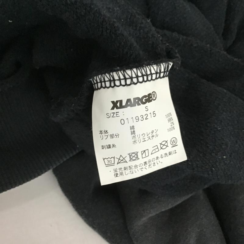 エクストララージ XLARGE トレーナー 長袖 01193215 ハーフジップ スウェット S ロゴ、文字 黒 / ブラック / black メンズ USED 古着 中古 10160094