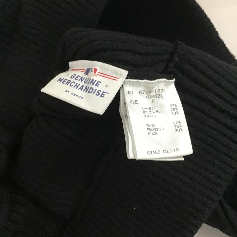 古着 USED ニット、セーター 長袖 6714-123-3 BACK TO THE FIELD ニューヨーク ヤンキース ハーフジップショートニット NY FREE ロゴ、文字 黒 / ブラック / black レディース USED 古着 中古 10160098