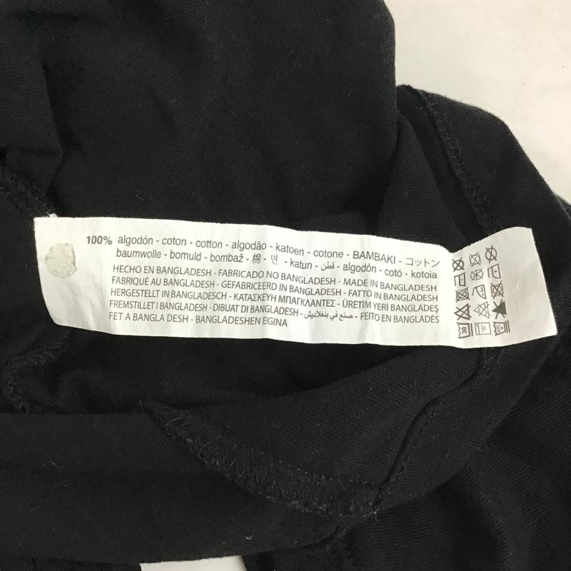 ザラ ZARA Tシャツ 半袖 半袖カットソー プリントTシャツ クルーネックカットソー M 無地 黒 / ブラック / black レディース USED 古着 中古 10160130