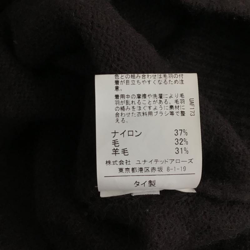 ユナイテッドアローズグリーンレーベルリラクシング UNITED ARROWS green label relaxing ニット、セーター 長袖 長袖ニットカットソー クルーネック セーター M 無地 ダークブラウン / ダークブラウン / レディース USED 古着 中古 10160139