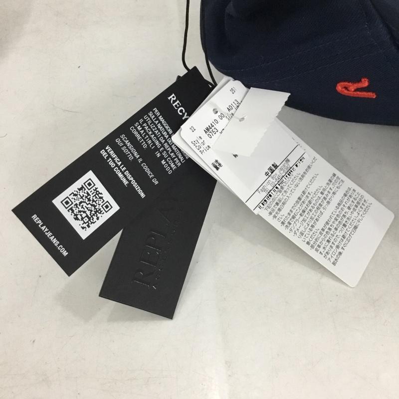 リプレイ REPLAY 帽子 キャップ AM4410.001.A0113 R刺繍入りCAP タグ付き ワンポイント 紺 / ネイビー / navy メンズ USED 古着 中古 10160242