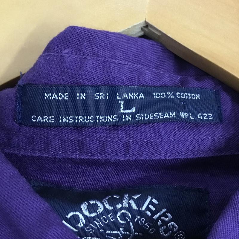 ドッカーズ DOCKERS シャツ、ブラウス 長袖 長袖シャツ 無地シャツ カラーシャツ L ロゴ、文字 紫 / パープル / purple メンズ USED 古着 中古 10160270