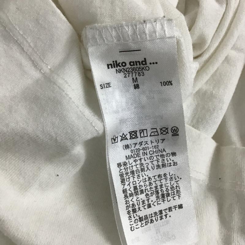 ニコアンド niko and... Tシャツ 半袖 半袖カットソー プリントTシャツ クルーネックカットソー M ロゴ、文字 白 / ホワイト / white メンズ USED 古着 中古 10160308