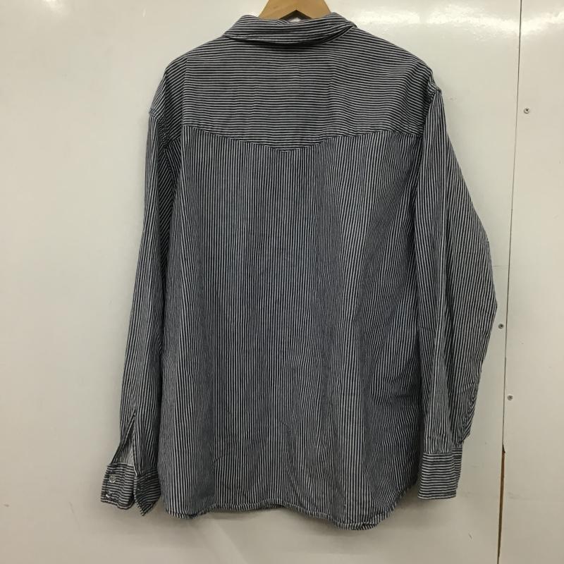 リーバイス Levi s シャツ、ブラウス 長袖 長袖シャツ ストライプシャツ カラーシャツ XL ストライプ 紺 / ネイビー / navy X アイボリー / アイボリー / メンズ USED 古着 中古 10160318