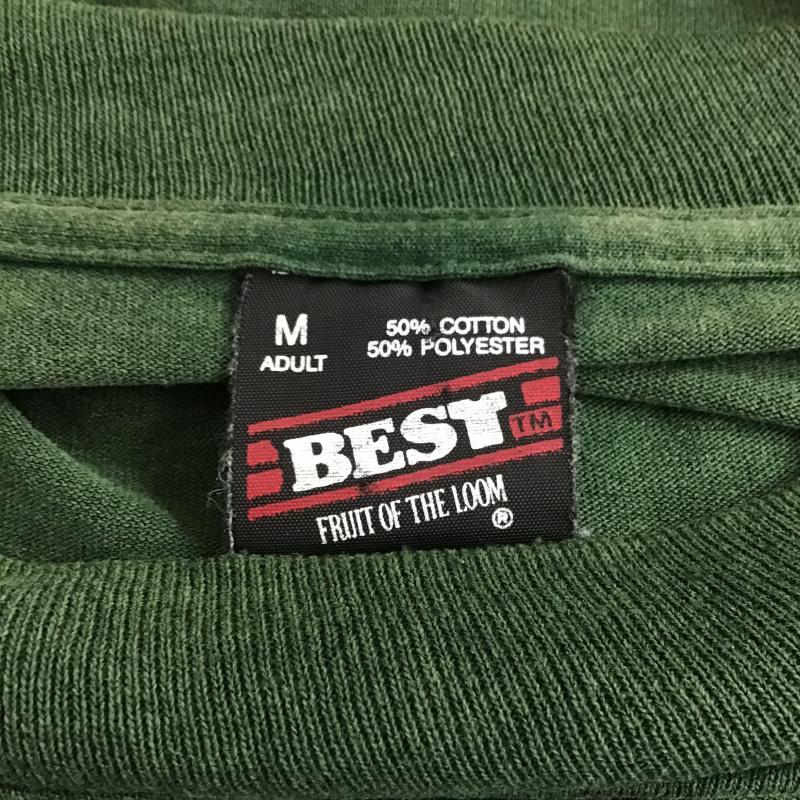 フルーツオブザルーム FRUIT OF THE LOOM Tシャツ 半袖 半袖カットソー プリントTシャツ クルーネックカットソー M ロゴ、文字 緑 / グリーン / green メンズ USED 古着 中古 10160406