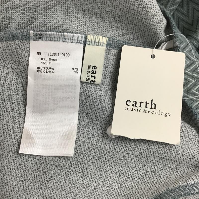 アースミュージックアンドエコロジー earth music&ecology スカート ロングスカート タグ付 シェブロン柄タイトスカート FREE 緑 / グリーン / green レディース USED 古着 中古 10160434