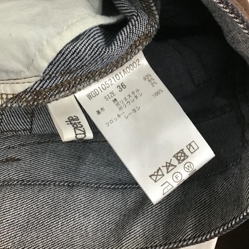 ウィムガゼット Whim Gazette スカート ロングスカート WGD1052101A0002 デニムフロッキースリットスカート 36 無地 茶 / ブラウン / brown レディース USED 古着 中古 10160472