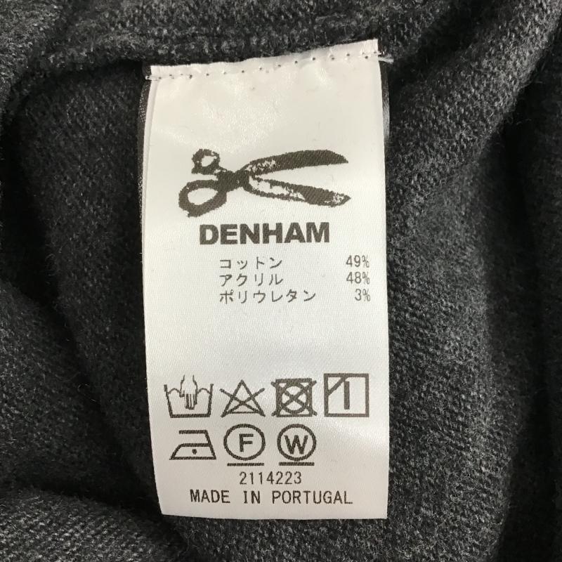 デンハム DENHAM ニット、セーター 長袖 長袖ニットカットソー クルーネック セーター S 無地 ダークグレー / ダークグレー / メンズ USED 古着 中古 10160518