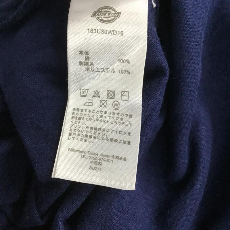 ディッキーズ Dickies カットソー 長袖 長袖カットソー 刺繍カットソー クルーネック XL 刺繍 紺 / ネイビー / navy メンズ USED 古着 中古 10160526