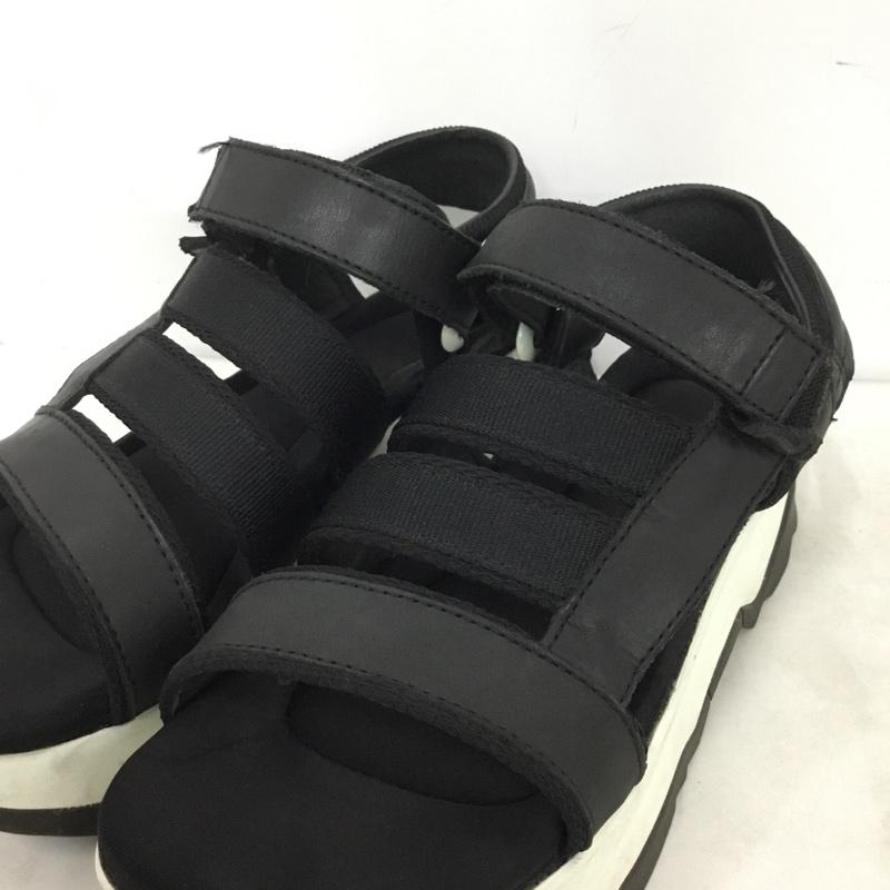 テバ Teva サンダル サンダル 1015177 ZAMORA 厚底ソール スポーツサンダル 24cm 24.0cm ロゴ、文字 黒 / ブラック / black X 白 / ホワイト / white レディース USED 古着 中古 10160828