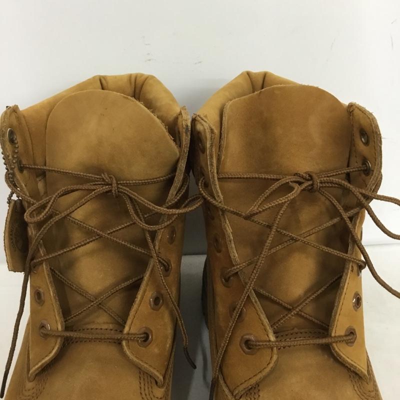 ティンバーランド Timberland ブーツ ショートブーツ レースアップ ワンポイント キャメル / キャメル / メンズ USED 古着 中古 10160836