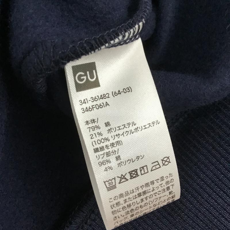 ジーユー GU パーカー 長袖 ジップアップパーカー 長袖パーカー カジュアルジャケット XXL ロゴ、文字 紺 / ネイビー / navy メンズ USED 古着 中古 10160957