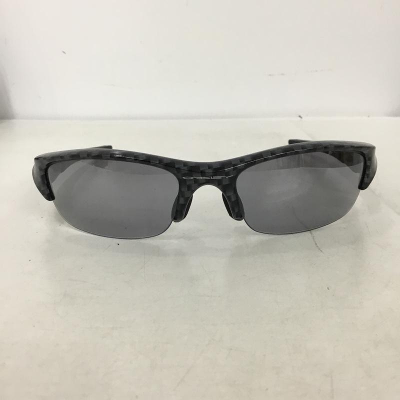オークリー OAKLEY めがね・サングラス サングラス 03-690J FLAK JACKET ケース付き ロゴ、文字 黒 / ブラック / black X 灰 / グレー / gray メンズ USED 古着 中古 10161015