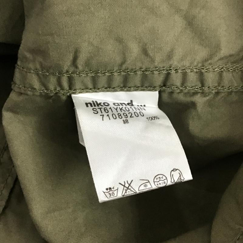 ニコアンド niko and... シャツ、ブラウス 長袖 L 無地 カーキ / カーキ / khaki レディース USED 古着 中古 10161026