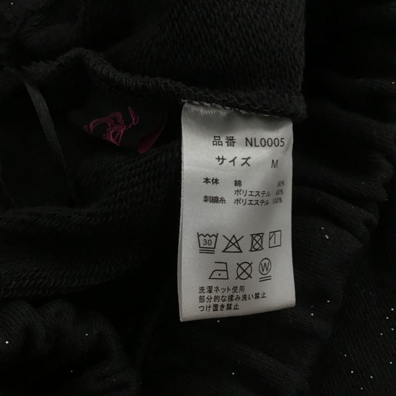 ナインティナインティ 9090 パンツ ワークパンツ、ペインターパンツ スウェット M ロゴ、文字 X プリント 黒 / ブラック / black レディース USED 古着 中古 10161028
