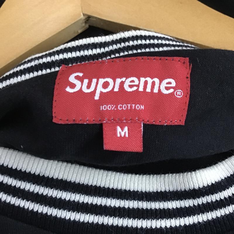 シュプリーム Supreme カットソー 長袖 長袖カットソー プリントカットソー クルーネック M ロゴ、文字 黒 / ブラック / black メンズ USED 古着 中古 10161065