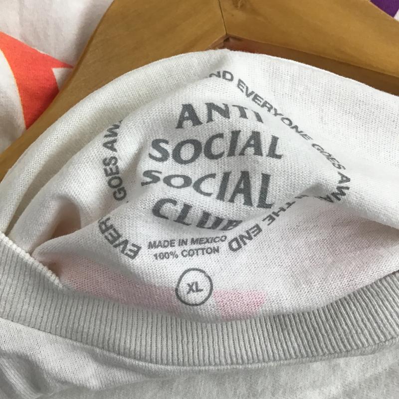 アンチソーシャルソーシャルクラブ ANTI SOCIAL SOCIAL CLUB Tシャツ 半袖 半袖カットソー プリントTシャツ クルーネックカットソー XL ロゴ、文字 白 / ホワイト / white メンズ USED 古着 中古 10161069