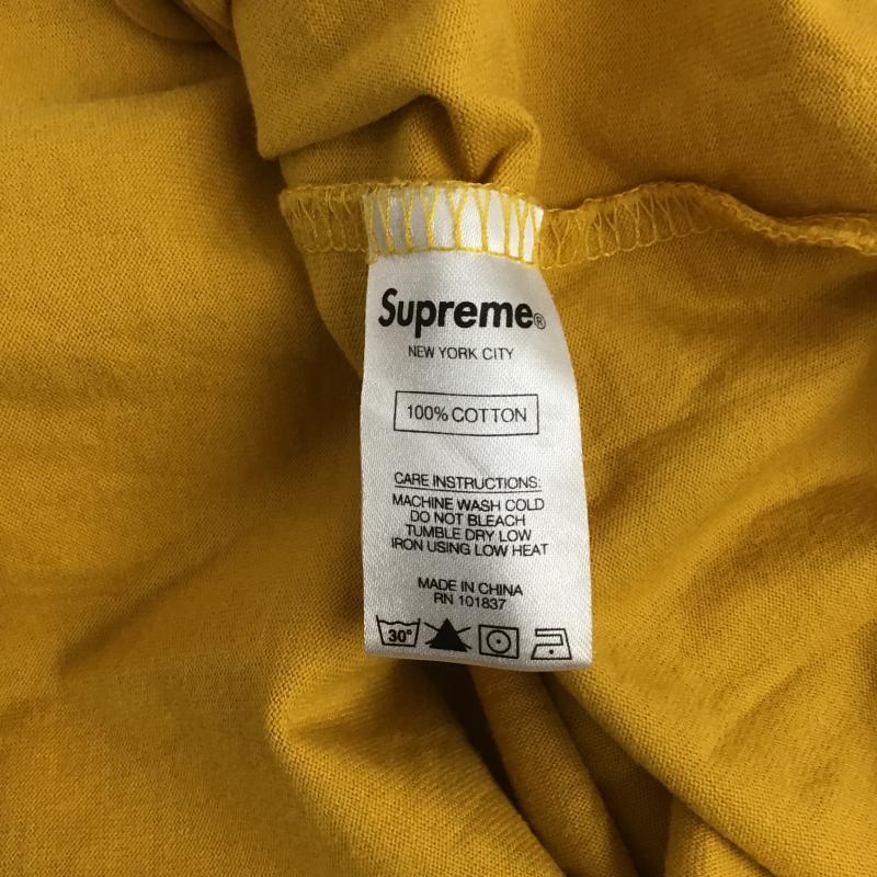 シュプリーム Supreme Tシャツ 半袖 半袖カットソー プリントTシャツ クルーネックカットソー L ロゴ、文字 黄 / イエロー / yellow メンズ USED 古着 中古 10161149