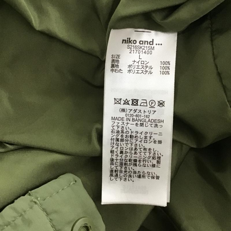 ニコアンド niko and... コート コート一般 モッズコート ミリタリーコート L 無地 カーキ / カーキ / khaki レディース USED 古着 中古 10161161
