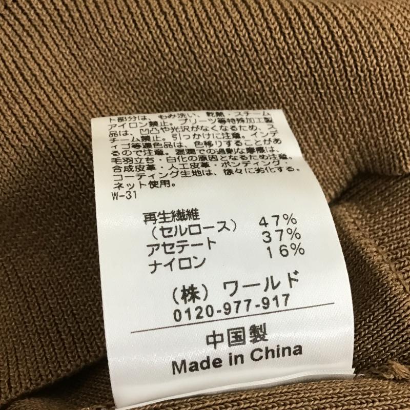 オペークドットクリップ OPAQUE.CLIP カットソー 半袖 カットソー ノースリーブカットソー S 無地 茶 / ブラウン / brown レディース USED 古着 中古 10161250