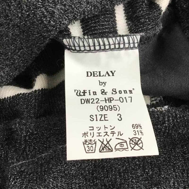 ディレイバイウィンアンドサンズ DELAYBYWIN&SONS パンツ ショートパンツ ショートパンツ ハーフパンツ カジュアルパンツ 3 ボーダー柄 白 / ホワイト / white X ダークグレー / ダークグレー / メンズ USED 古着 中古 10161277