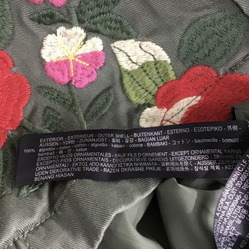 ザラメン ZARA MAN ジャケット、上着 ジャンパー、ブルゾン ジップアップジャケット アウター M 刺繍 カーキ / カーキ / khaki メンズ USED 古着 中古 10161329