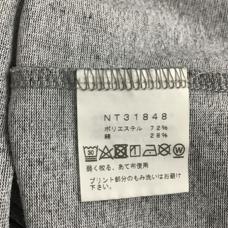 ザノースフェイス THE NORTH FACE Tシャツ 半袖 半袖カットソー プリントTシャツ クルーネックカットソー L ロゴ、文字 灰 / グレー / gray メンズ USED 古着 中古 10161331