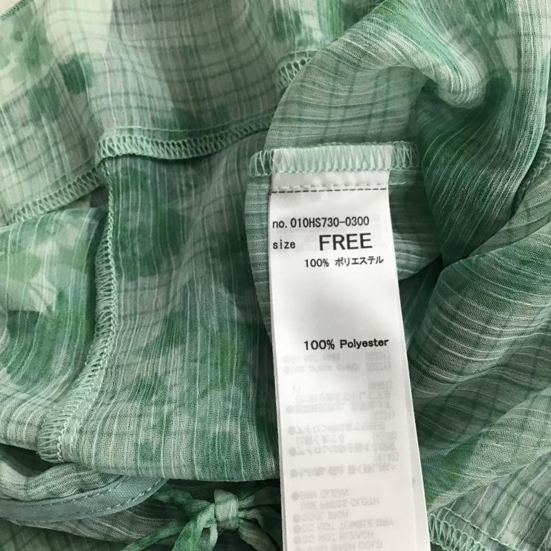 マウジー MOUSSY シャツ、ブラウス 長袖 長袖シャツ プリントシャツ フリルシャツ FREE プリント 緑 / グリーン / green レディース USED 古着 中古 10161368