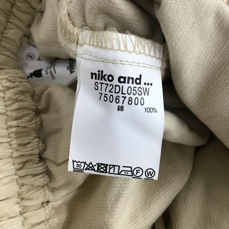 ニコアンド niko and... パンツ ワークパンツ、ペインターパンツ ワイドパンツ コーデュロイパンツ カジュアルパンツ 3 無地 ベージュ / ベージュ / beige レディース USED 古着 中古 10161373