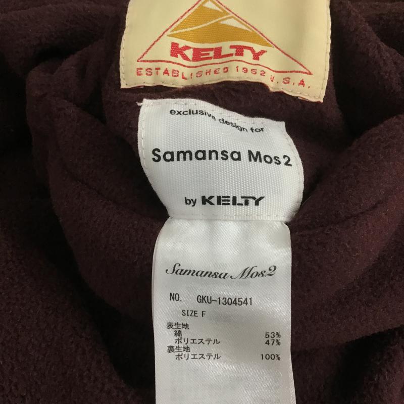ケルティ KELTY ジャケット、上着 ジャンパー、ブルゾン ジップアップジャケット アウター ノーカラージャケット FREE ロゴ、文字 えんじ / ワインレッド / dark red レディース USED 古着 中古 10161383