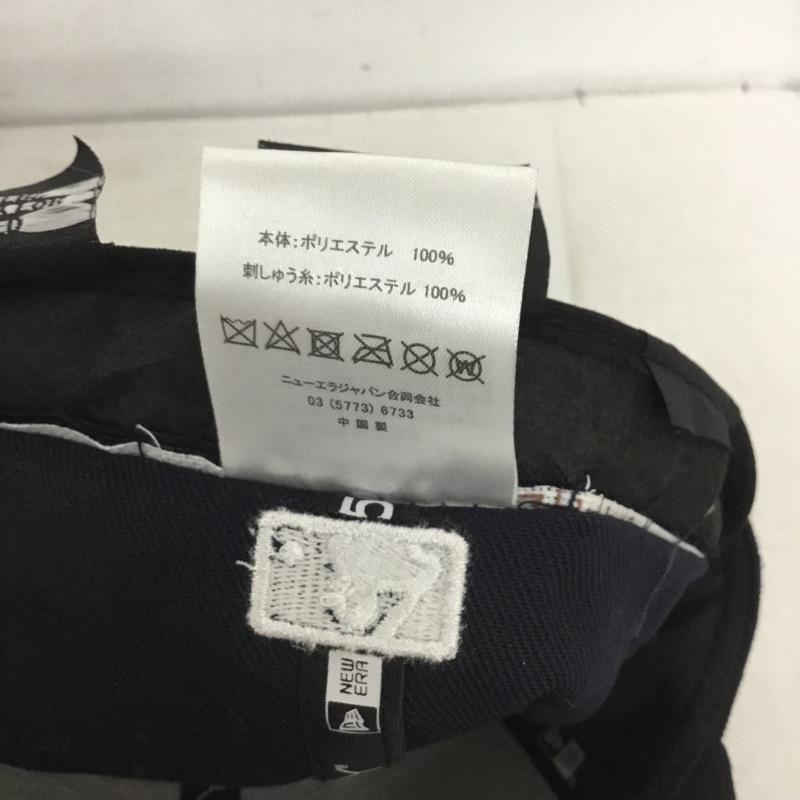 ニューエラ NEW ERA 帽子 キャップ NY 59FIFTY ニューヨーク ヤンキース 57.7cm ロゴ、文字 紺 / ネイビー / navy メンズ USED 古着 中古 10161390