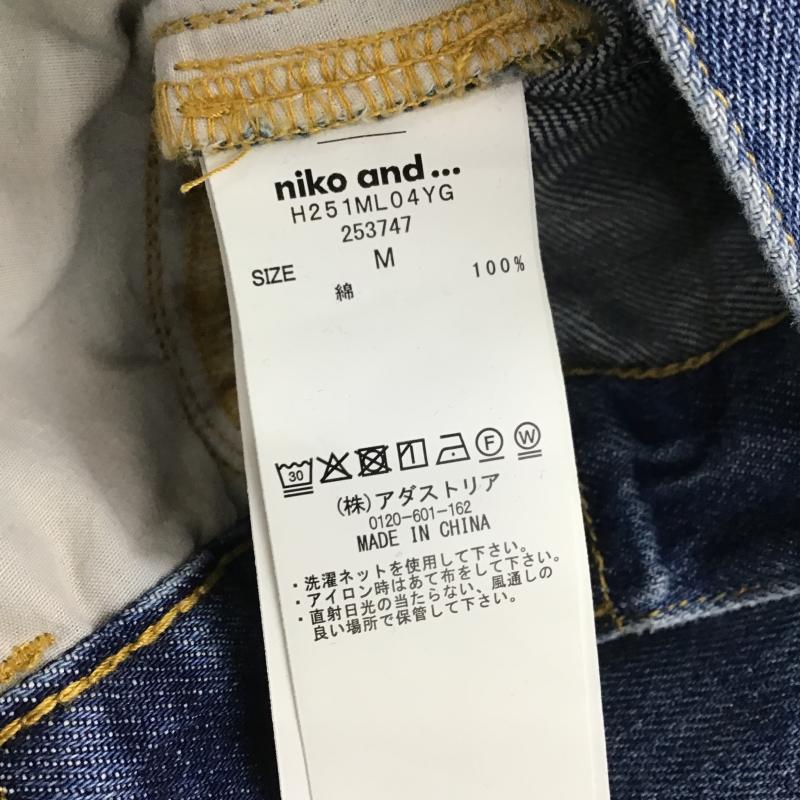 ニコアンド niko and... パンツ デニム、ジーンズ デニムパンツ ワイドパンツ カジュアルパンツ M 無地 インディゴ / インディゴ / Indigo レディース USED 古着 中古 10161398